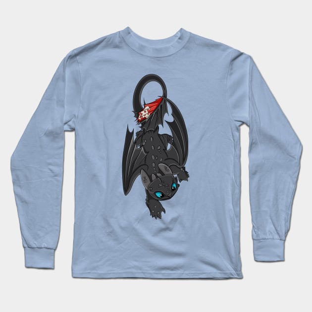 Toothless crawling, cute character how to train your dragon Long Sleeve T-Shirt by PrimeStore